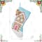 Glitzhome® 21"L Hooked Gingerbread House Stocking with Gingerbread Man Ornament